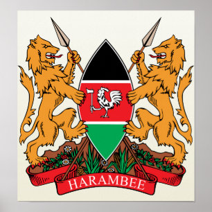 Kenya Coat of Arms detail Poster