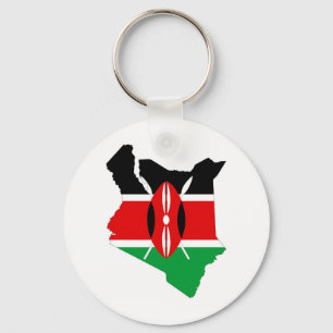 kenya country flag map key ring