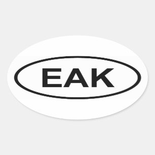 Kenya "EAK" Oval Sticker