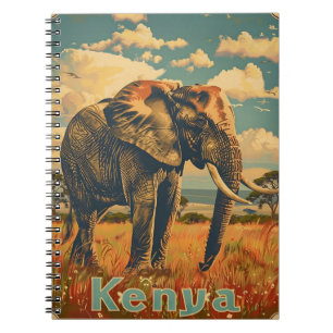 Kenya Elephant Vintage Notebook