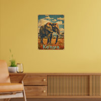 Kenya Elephant Vintage