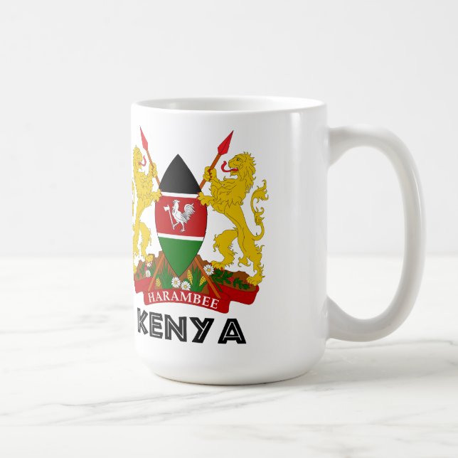 KENYA - emblem / flag / coat of arms / symbol Coffee Mug (Right)