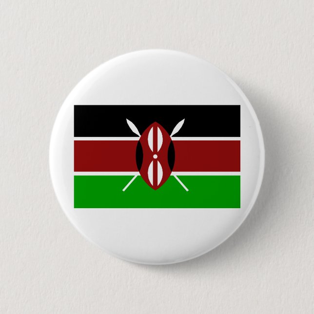 Kenya Flag 6 Cm Round Badge (Front)