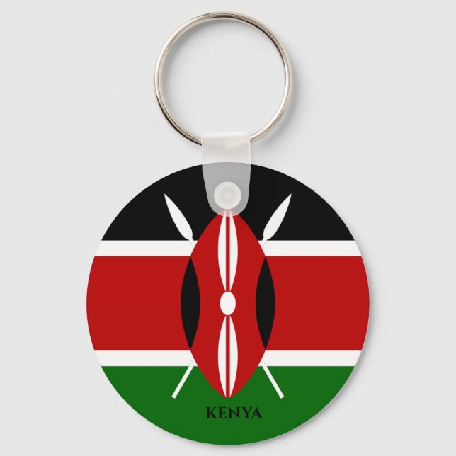 Kenya Flag , Africa Key Ring (Front)