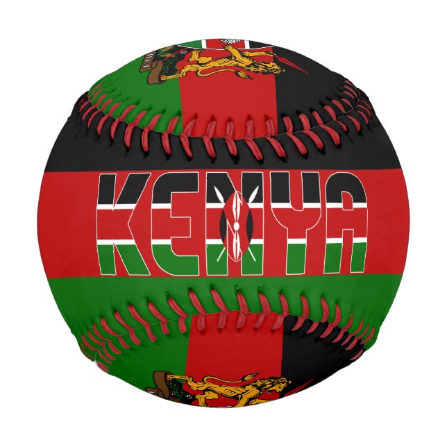 Kenya Flag and Coat of Arms Patriotic Baseball (Front)