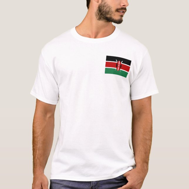 Kenya Flag and Map T-Shirt (Front)