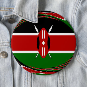 Kenya Flag Art – Patriotic & Modern Design 6 Cm Round Badge