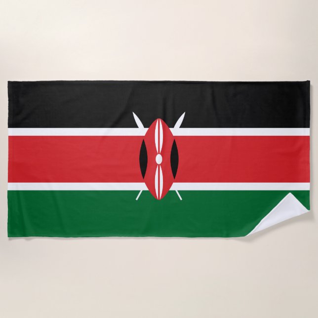 Kenya flag beach towel (Front)