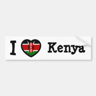 Kenya Flag Bumper Sticker