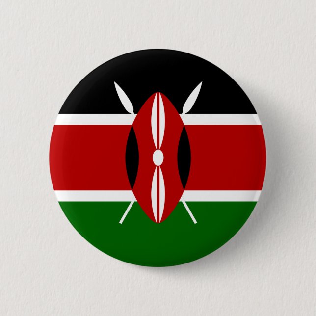 Kenya Flag Button (Front)