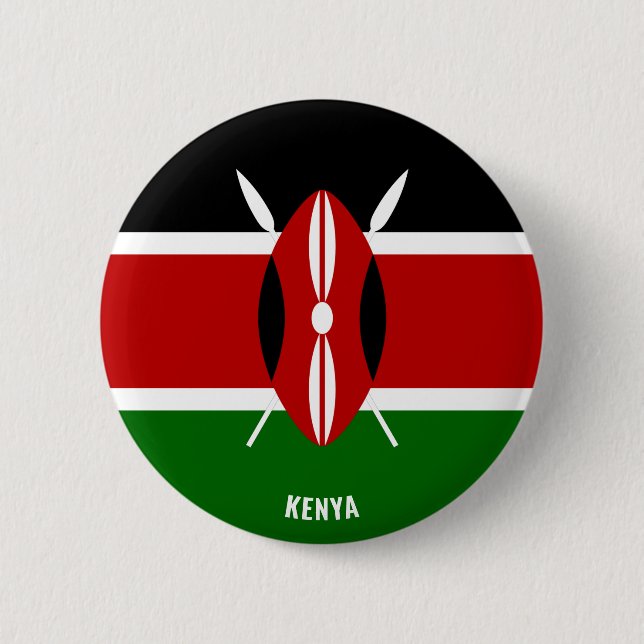 Kenya Flag Charming Patriotic 6 Cm Round Badge (Front)