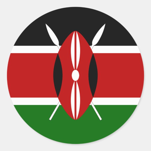 Kenya Flag Classic Round Sticker (Front)