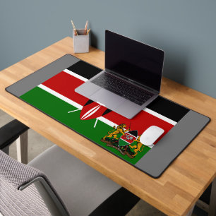 Kenya flag-coat of arms desk mat