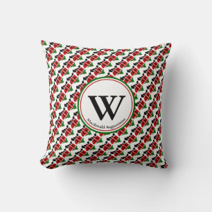 KENYA FLAG Custom Monogram Add Your Name Kenyan Cushion