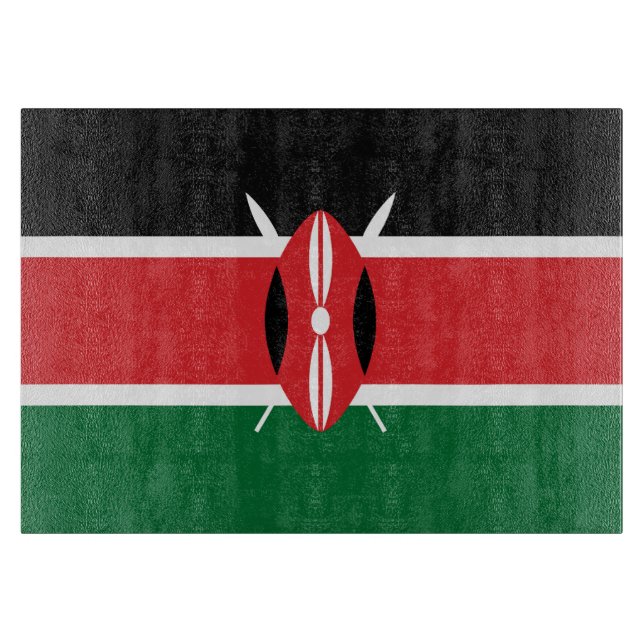 Kenya flag cutting board (Front)