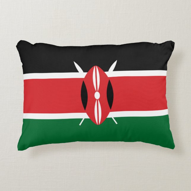 Kenya flag decorative cushion (Front)