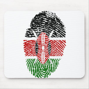 Kenya Flag Fingerprint Country Pride Identity Mouse Mat