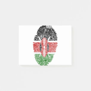 Kenya Flag Fingerprint Country Pride Identity Post-it Notes