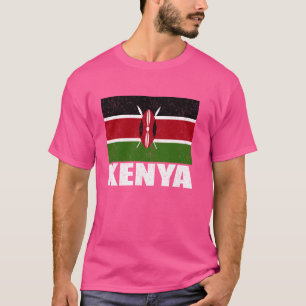 Kenya Flag Grunge Vintage Souvenir Kenya T-Shirt