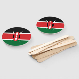 Kenya flag hand fan