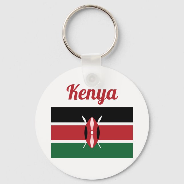 Kenya Flag  Key Ring (Front)