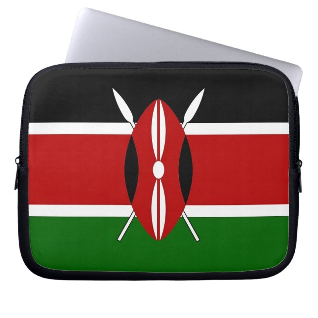 Kenya Flag Laptop Sleeve (Front)