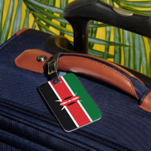 Kenya flag luggage tag