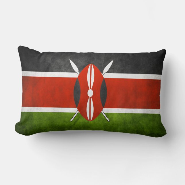Kenya Flag Lumbar Cushion (Front)