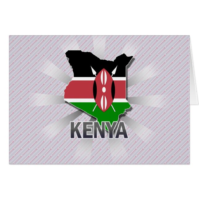 Kenya Flag Map 2.0 (Front Horizontal)