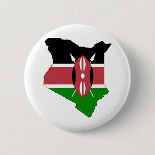 Kenya Flag Map full size 6 Cm Round Badge