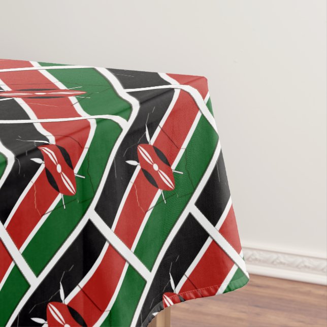 KENYA FLAG MAP Stylish Patriotic Tablecloth (In Situ)