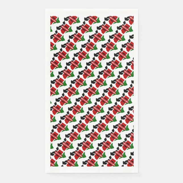KENYA FLAG PAPER GUEST TOWELS NAPKIN (Front)