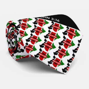 KENYA FLAG Personalised Christian John 3:16 Tie
