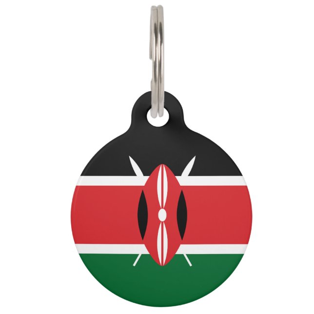 Kenya flag pet tag (Front)