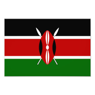 Kenya Flag Photo Print