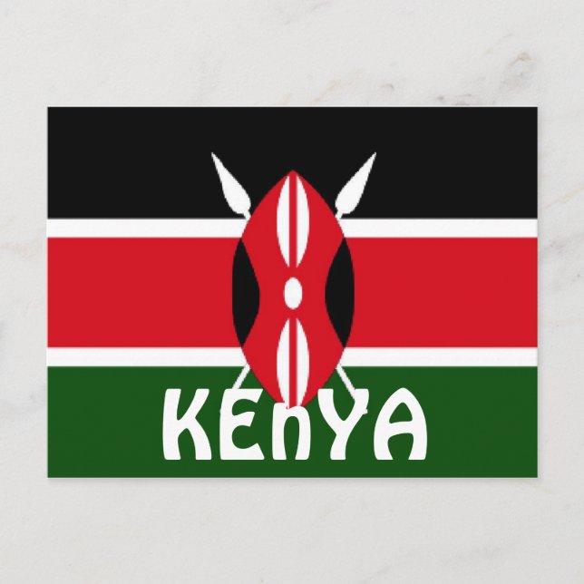 Kenya flag postcard (Front)