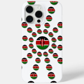 Kenya Flag Radial Pattern: Patriotic Art & Decor iPhone 15 Pro Max Case