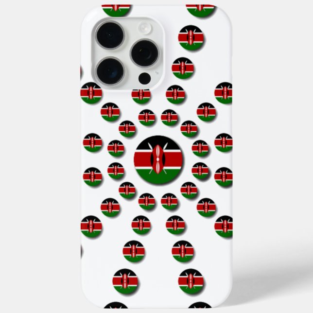 Kenya Flag Radial Pattern: Patriotic Art & Decor Case-Mate iPhone Case (Back)