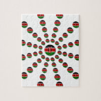 Kenya Flag Radial Pattern: Patriotic Art & Decor