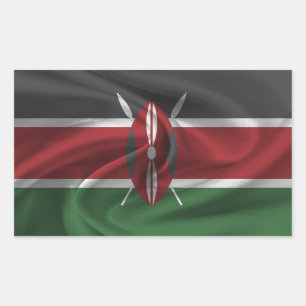 Kenya Flag Rectangular Sticker
