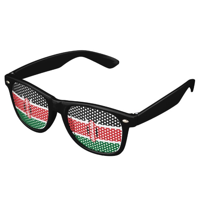 Kenya flag retro sunglasses (Angled)