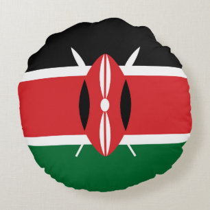 Kenya flag round cushion