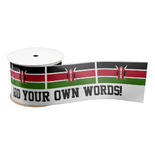 Kenya Flag Satin Ribbon