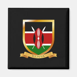 Kenya Flag Shield Magnet