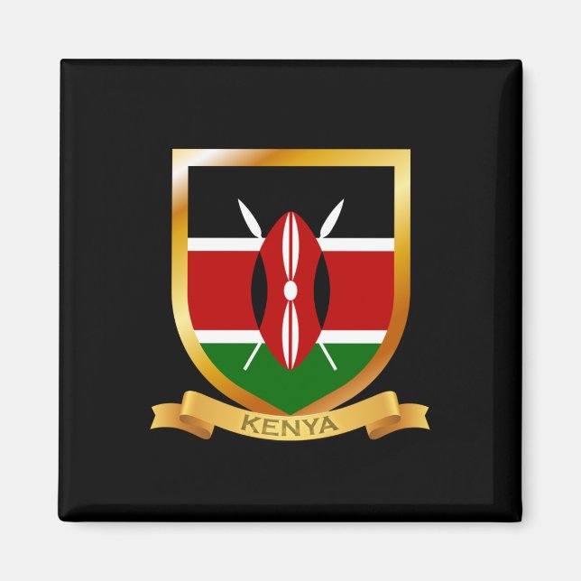Kenya Flag Shield Magnet (Front)