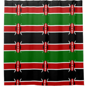 Kenya flag shower curtain