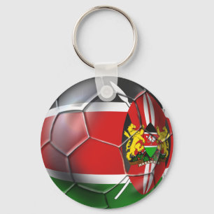 Kenya flag soccer ball soccer players gifts key ring