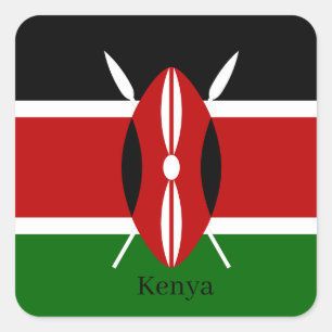 Kenya Flag Square Sticker