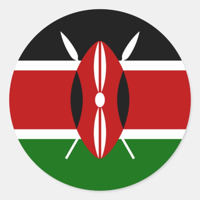 Kenya Flag Sticker (Front)