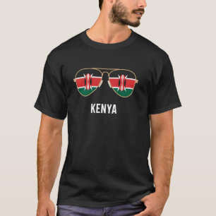 Kenya Flag Sunglasses T-Shirt